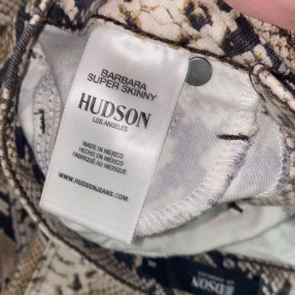 Hudson Barbara skinny snake print animal print jeans size 26 - Picture 5 of 6